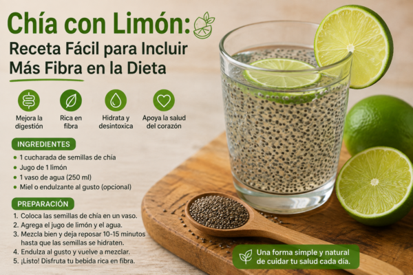 Chía con Limón: Receta Fácil para Incluir Más Fibra en la Dieta